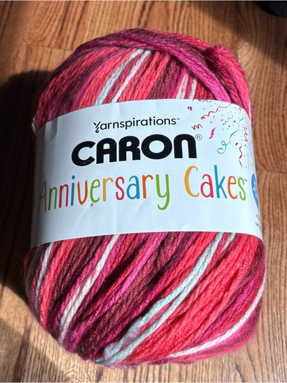 Caron Anniversary Cakes Jubilee Pink Blue 100g Acrylic Knit Crochet Craft NWT